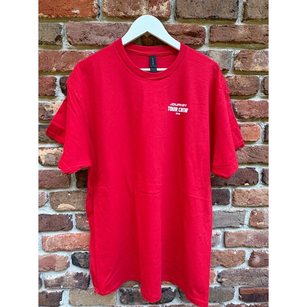 Journey Tour Crew 2026 Red T-shirt Gildan Cotton XL Concert Band T-shirt New